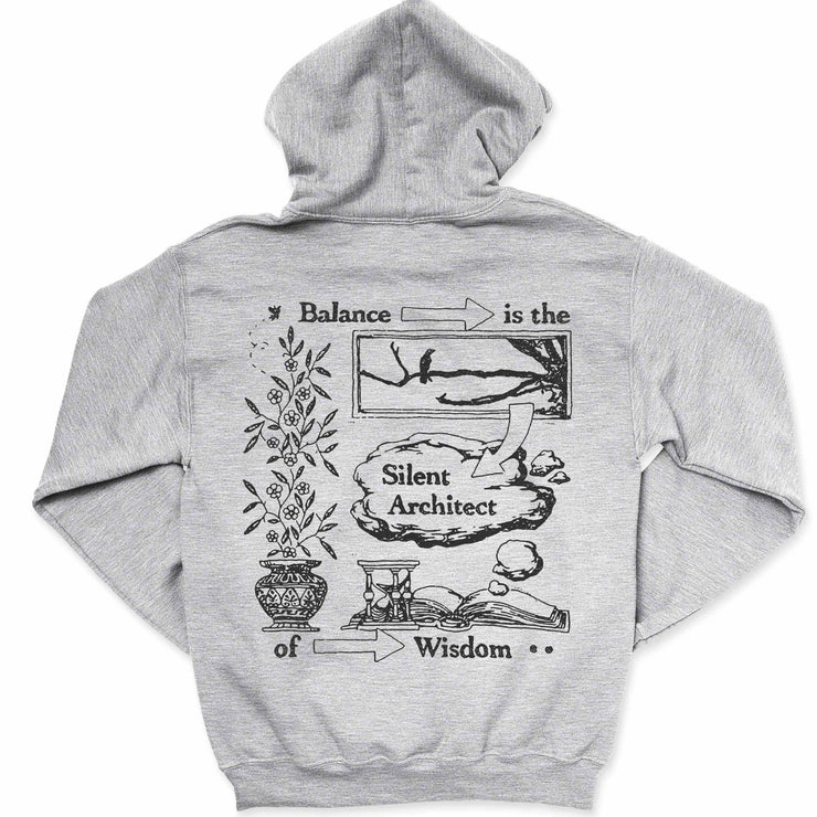 Balance is the Silent Architect of Wisdom - Hoodie Sport Grey - Back 