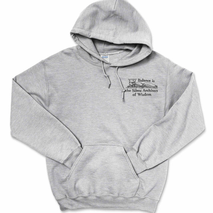 Balance is the Silent Architect of Wisdom - Hoodie Sport Grey - Front 