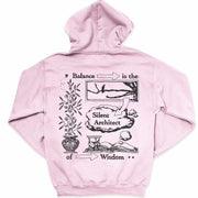 Balance is the Silent Architect of Wisdom - Hoodie Light Pink - Back #color_light-pink