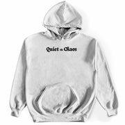 Quiet The Chaos Hoodie Front by Awake Happy - Design by Dean Monticello unowneddreams and Devon Meadows - energy non rational states abstract #color_white
