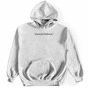 Internal Reform Hoodie Front by awake happy connor tomates graphic butterflys person one must quiet the outside to learn from the inside water droplet puzzle face - #color_white
