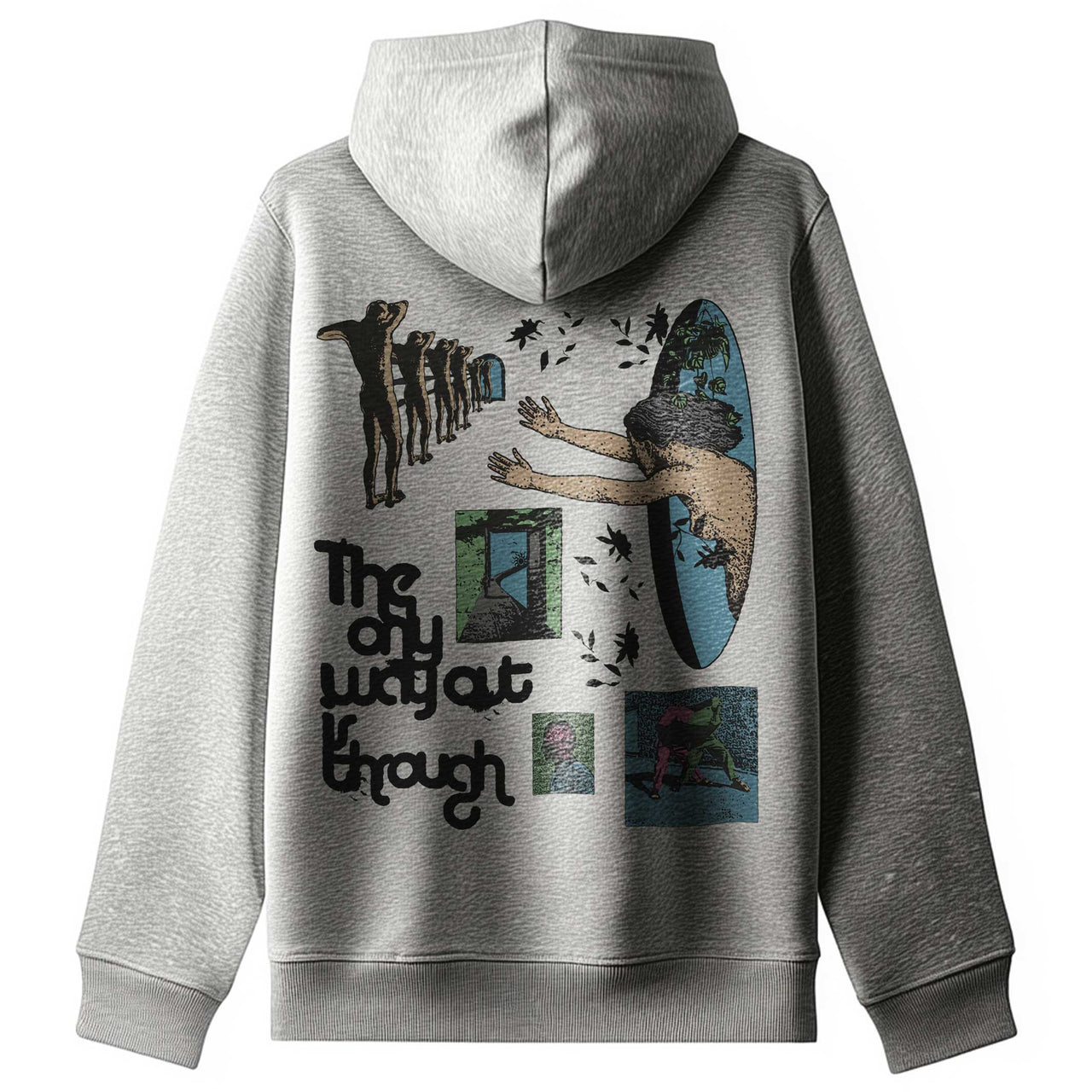 Only Way Out is Through Hoodie Front  #line_studio
