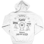 The Eternal Now Hoodie in White - Back Graphic - #color_white