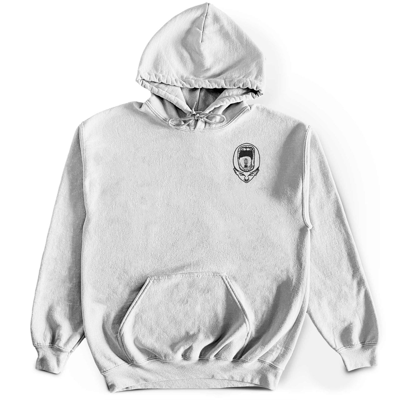 Allow Thoughts To Fade Hoodie Front by Awake Happy - artist dean montecillo unowneddreams devon meadows unisex mens womens #color_white