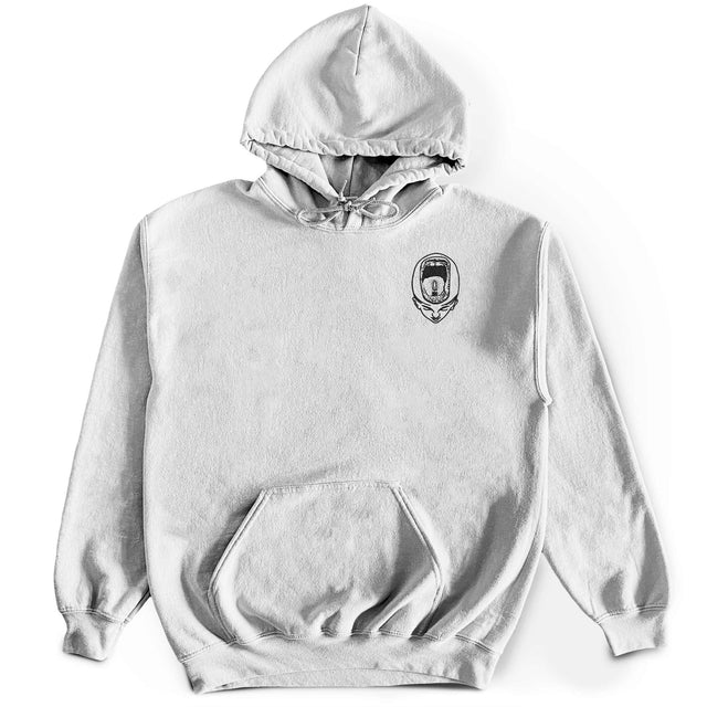 Allow Thoughts To Fade Hoodie Front by Awake Happy - artist dean montecillo unowneddreams devon meadows unisex mens womens #color_white