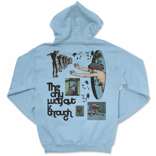 Only Way Out is Through Hoodie Back  #line_essentials-no-front-graphic