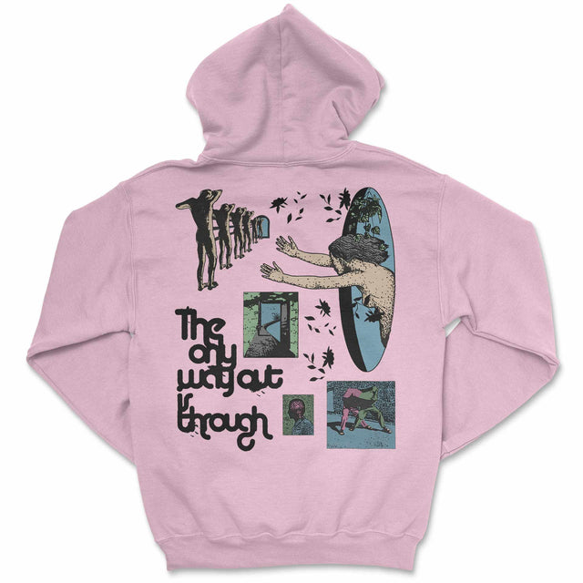 Only Way Out is Through Hoodie Back  #line_essentials-no-front-graphic