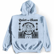 Quiet The Chaos Hoodie Back by Awake Happy - Design by Dean Monticello unowneddreams and Devon Meadows - energy non rational states abstract #color_light-blue
