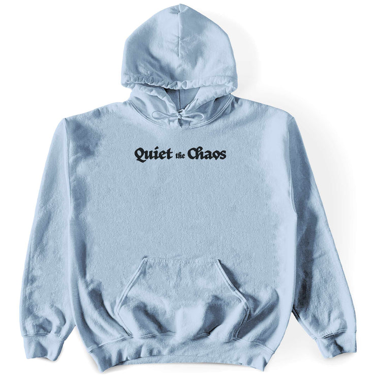 Quiet The Chaos Hoodie Front by Awake Happy - Design by Dean Monticello unowneddreams and Devon Meadows - energy non rational states abstract 