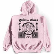 Quiet The Chaos Hoodie Back by Awake Happy - Design by Dean Monticello unowneddreams and Devon Meadows - energy non rational states abstract #color_light-pink