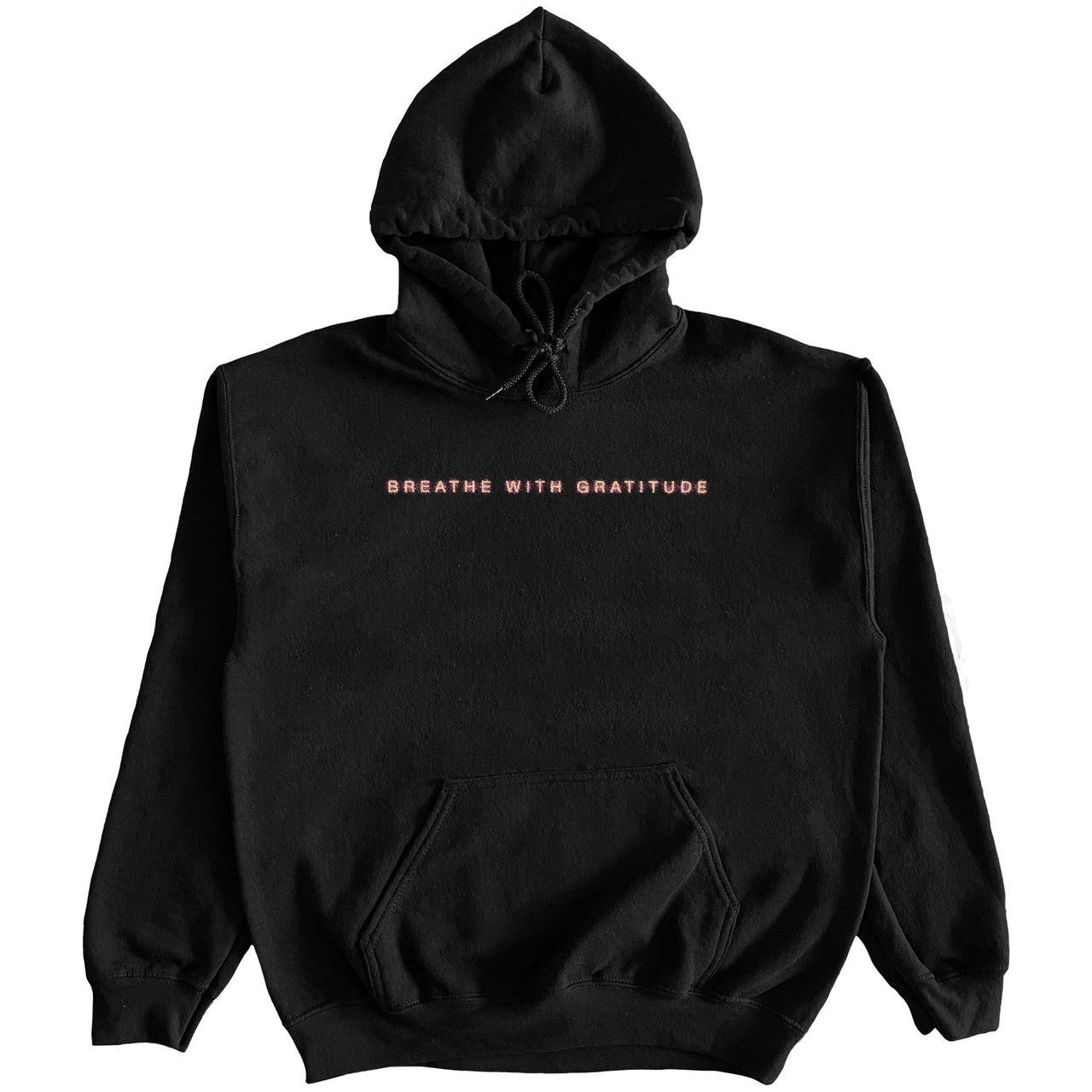The Attached Self Black Hoodie Front - awake happy unisex men women gender neutral non binary doronstudios Doron Yablonka - spiritual positive clothing