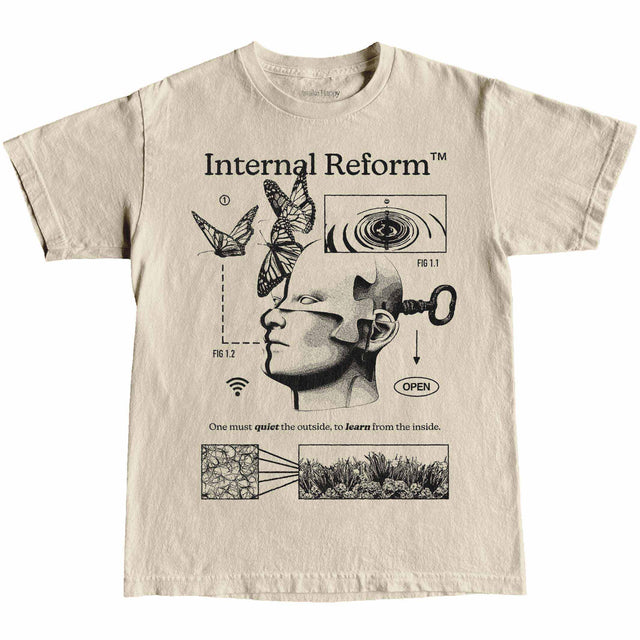 Internal Reform Tee awake happy unisex men women connor tomates #style_classic-heavy-tee